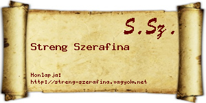 Streng Szerafina névjegykártya