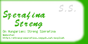 szerafina streng business card